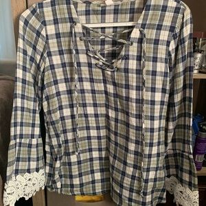 plaid blouse